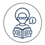 Black woman reading a book