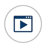 Play button inside browser window